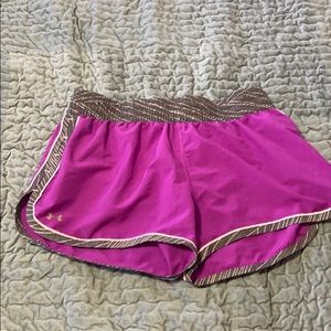 Under armour purple athletic shorts